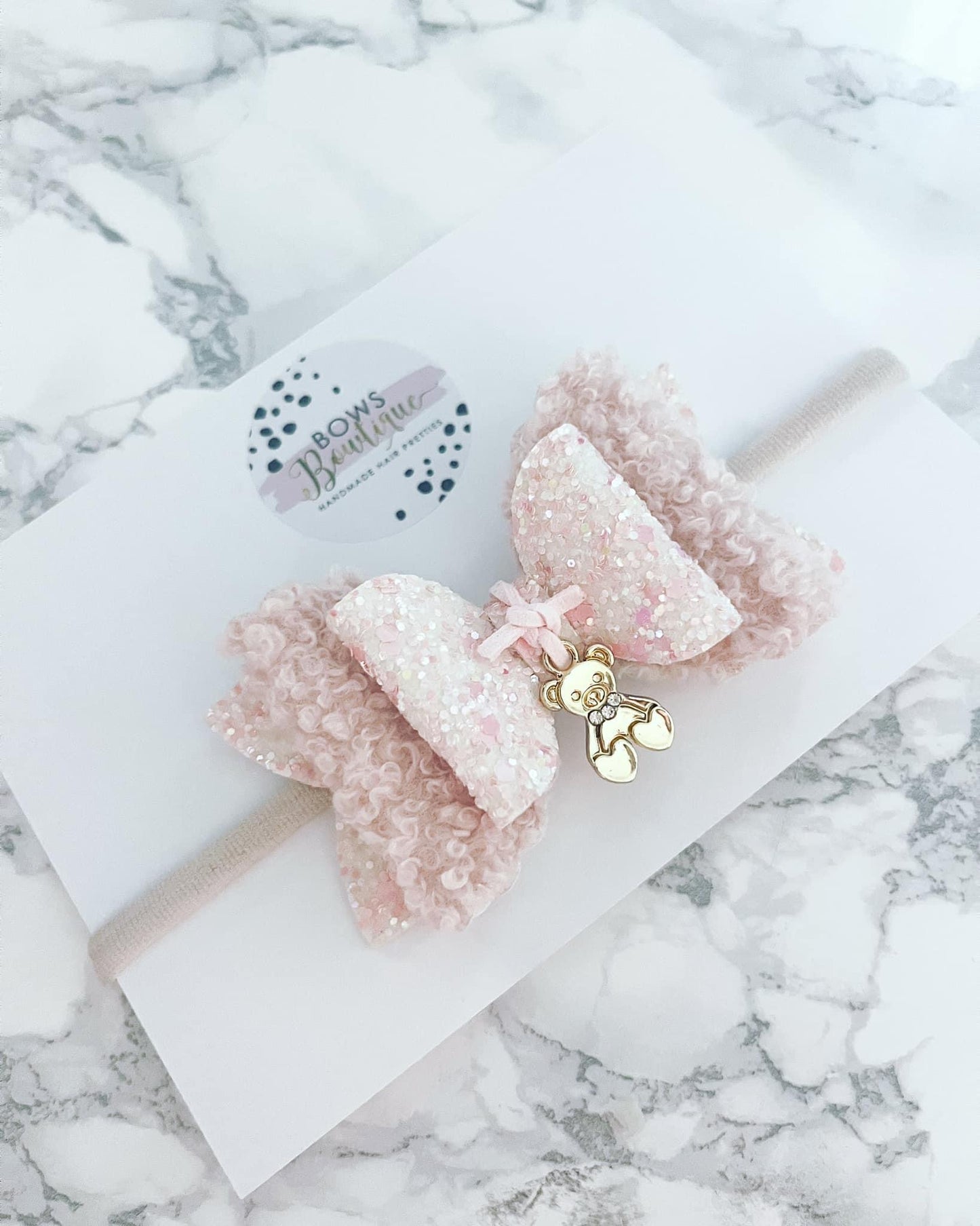 Fluffy Teddy Bear Bow