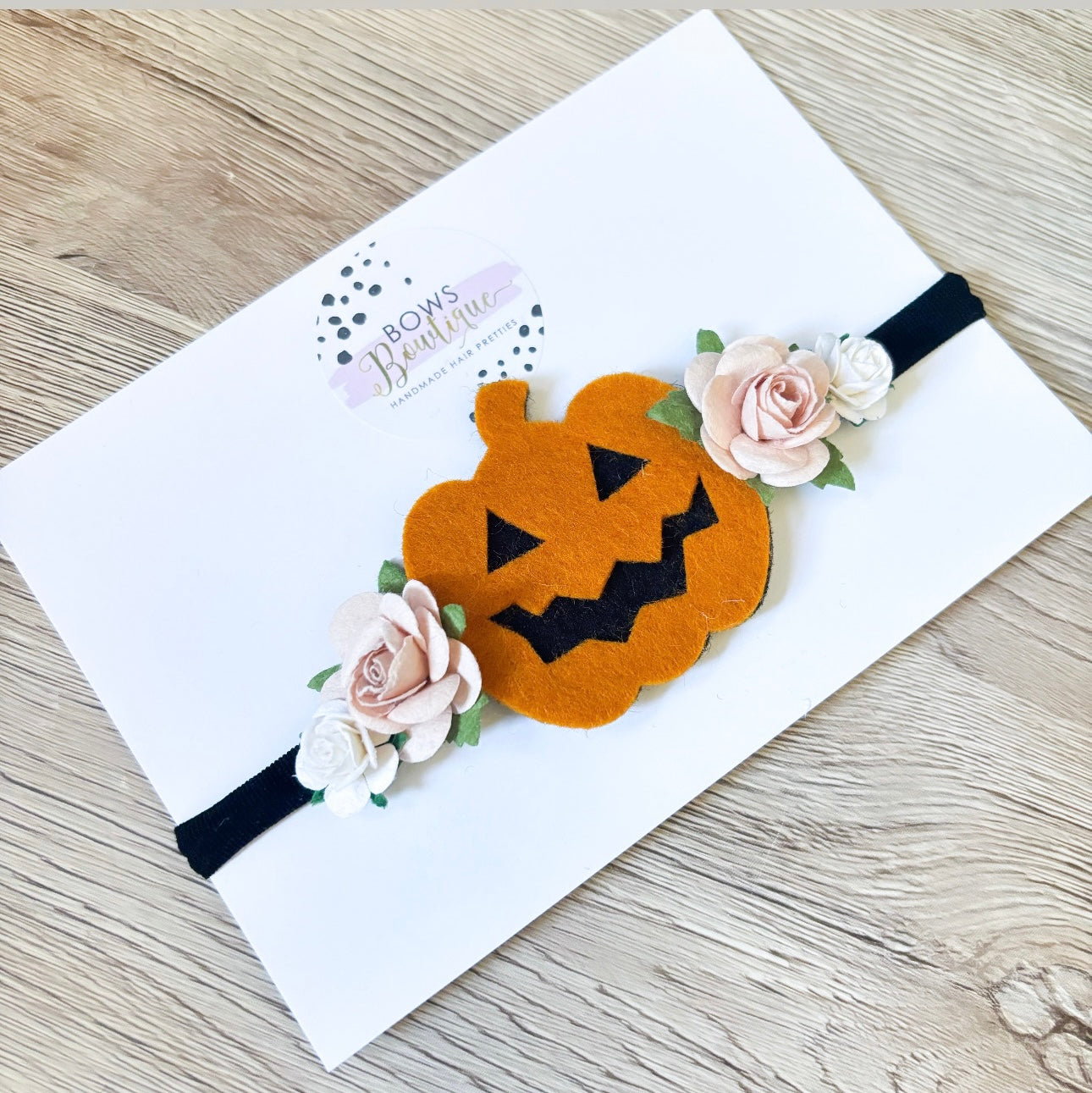 Autumn Floral Pumpkin Headband