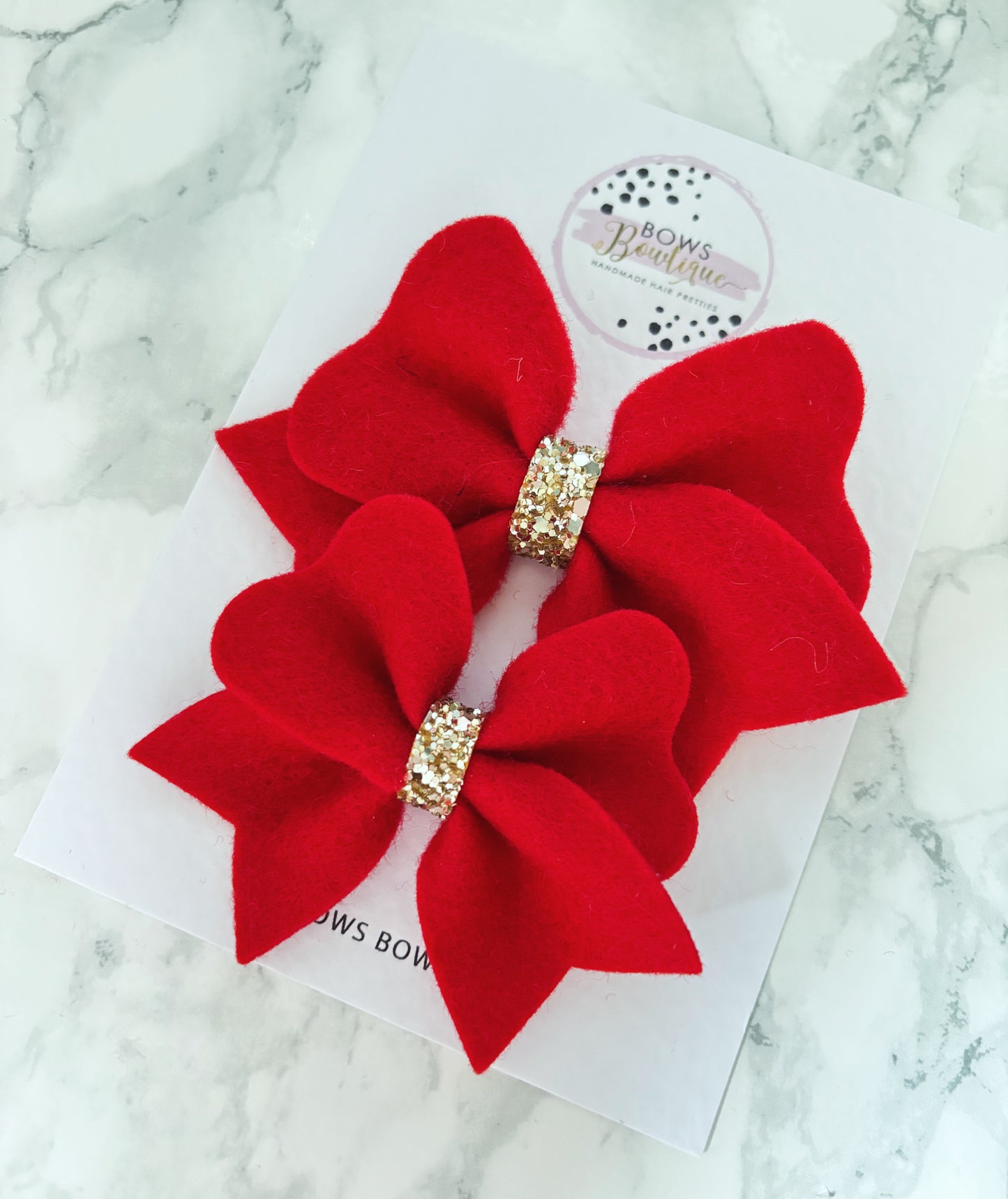 Christmas Red Pinch Bows