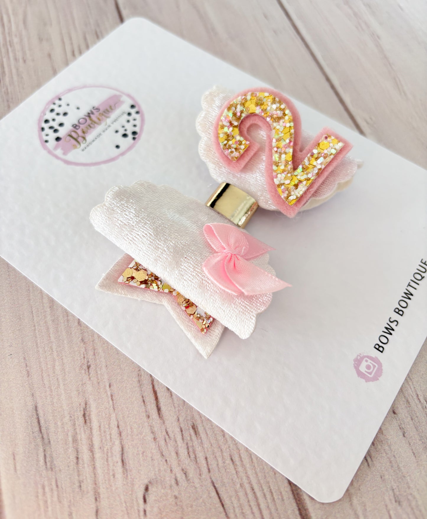 White Crushed Velvet Birthday Bow