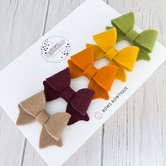 Autumn Fringe Bows