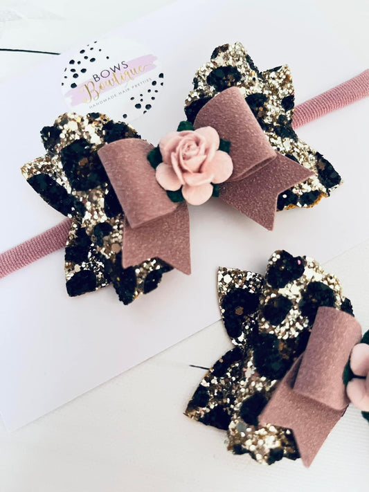 Glitter Leopard Print