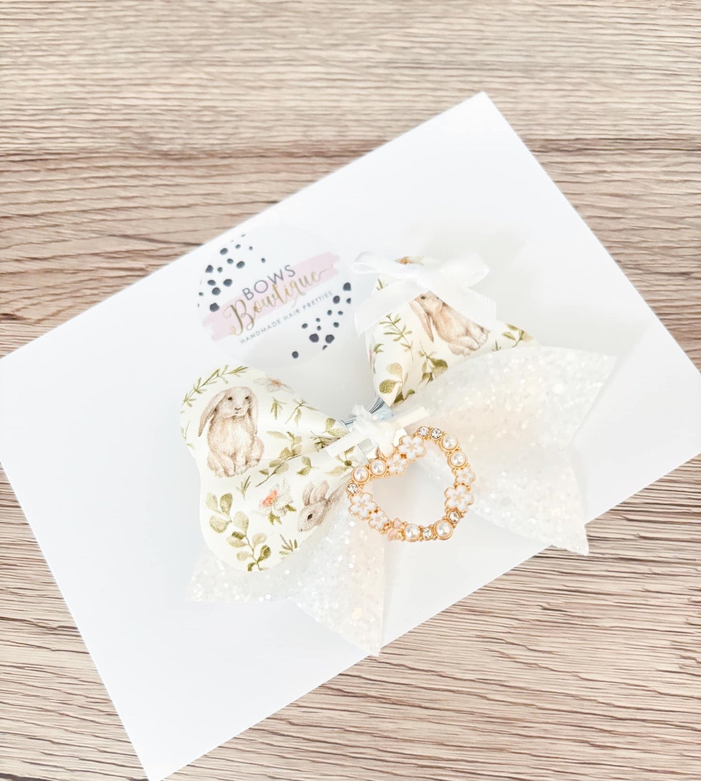 White Rabbit Foliage Bow