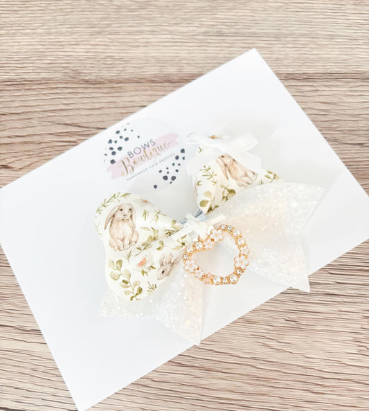 White Rabbit Foliage Bow