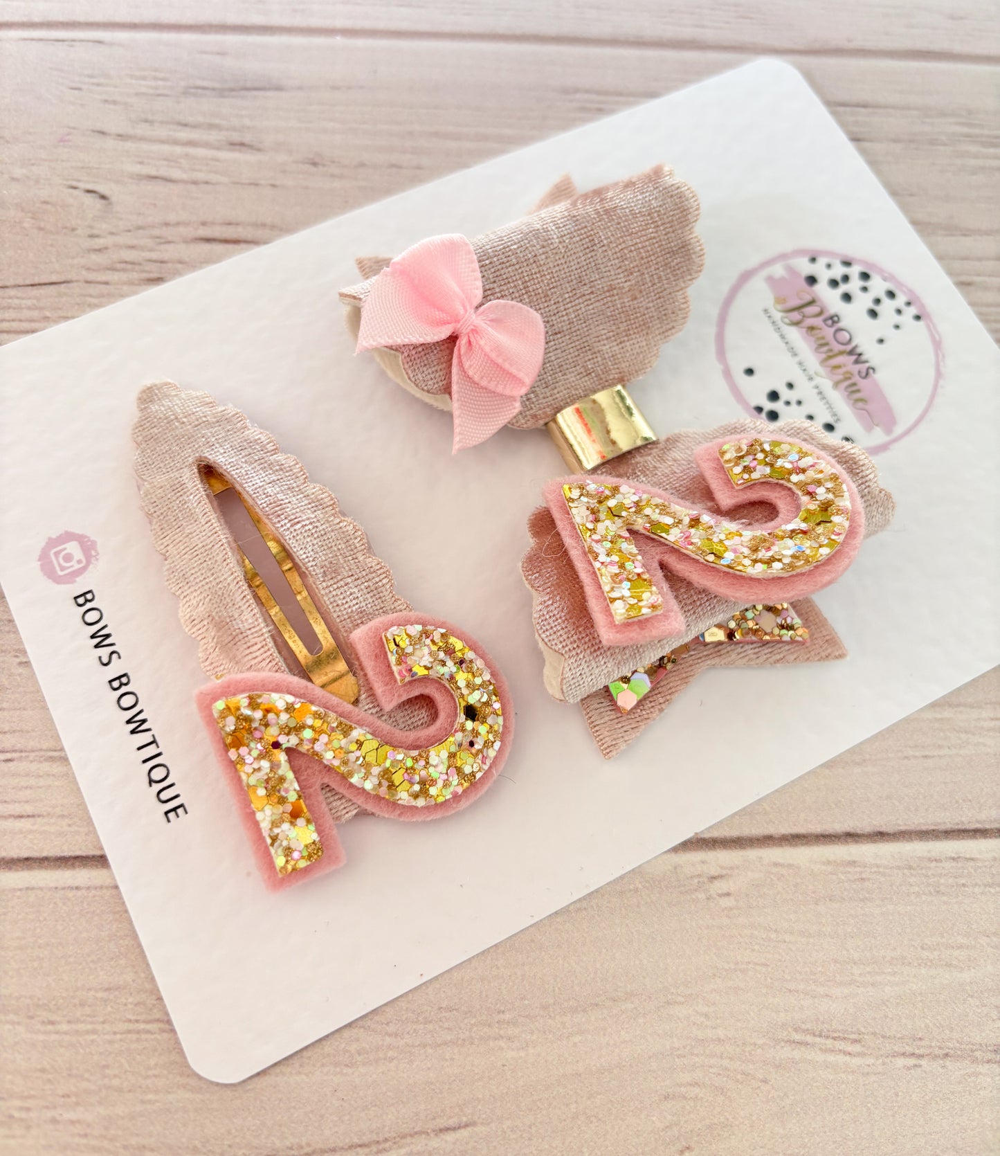 Pink Crushed Velvet Birthday Bow