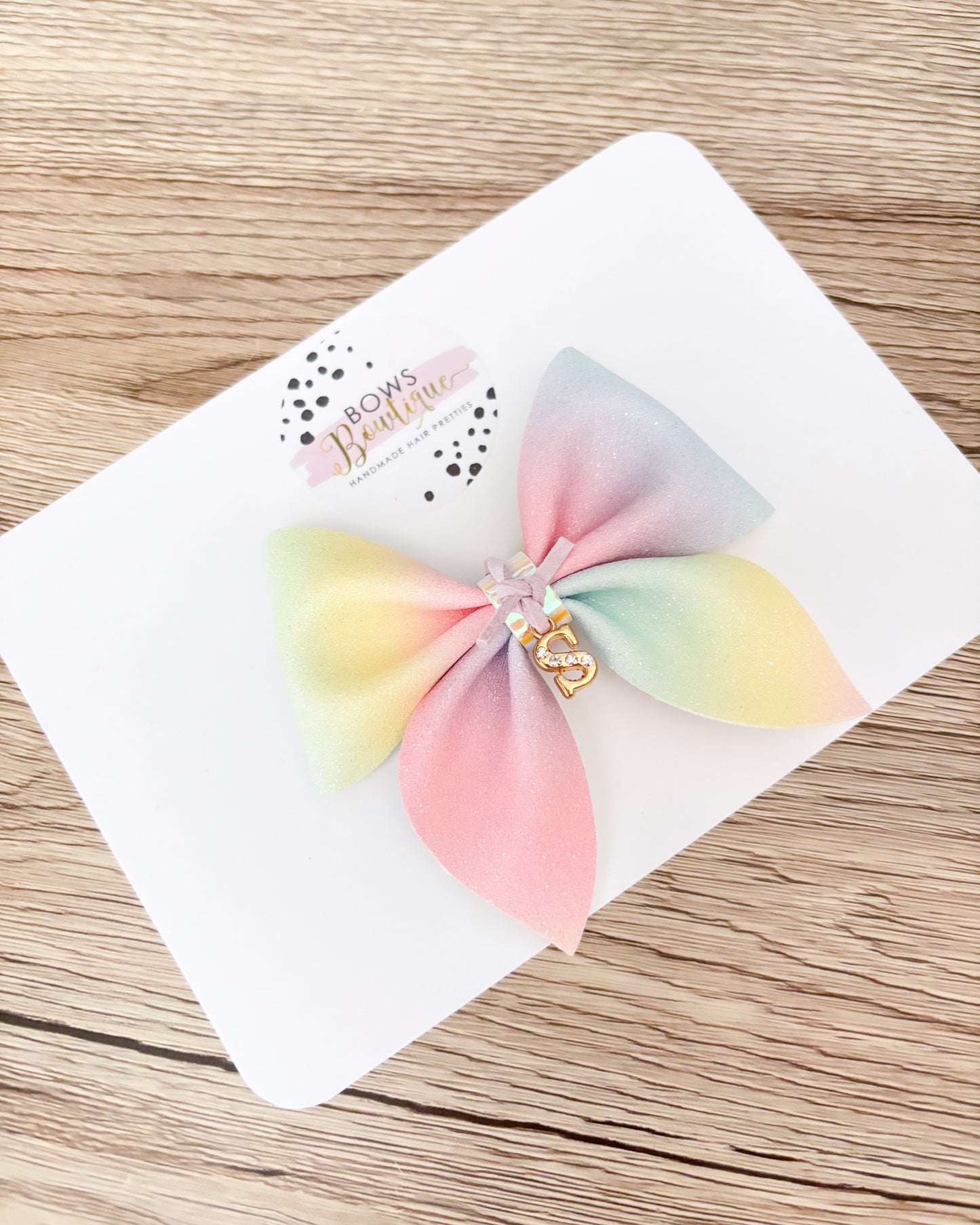 Pastel Rainbow Pinch Bow