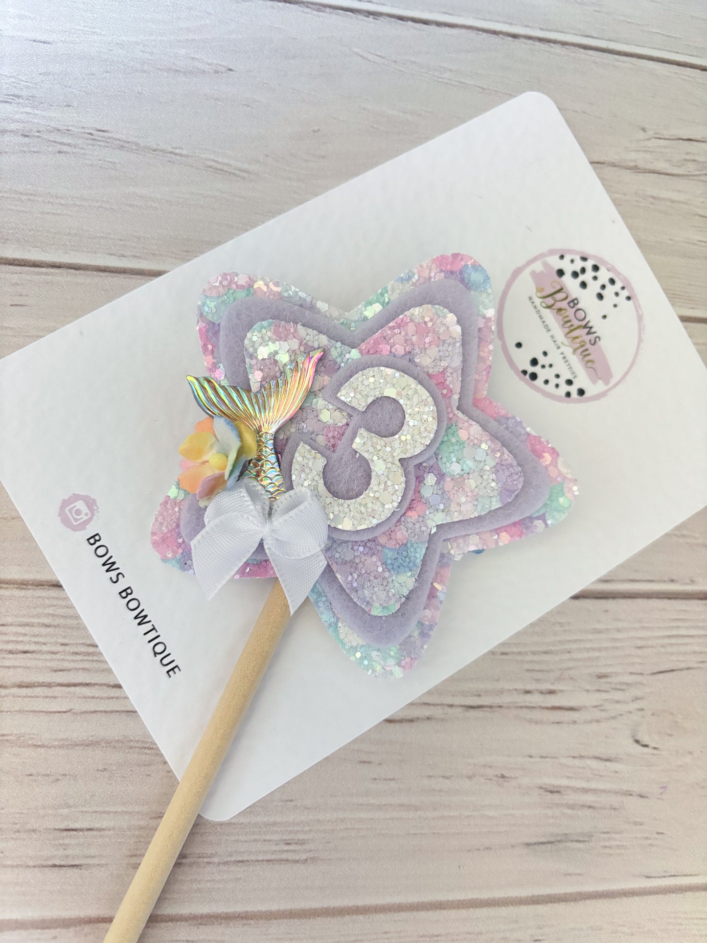 Glitzy Mermaid Badge/Wand