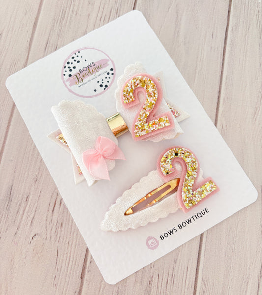 White Crushed Velvet Birthday Bow