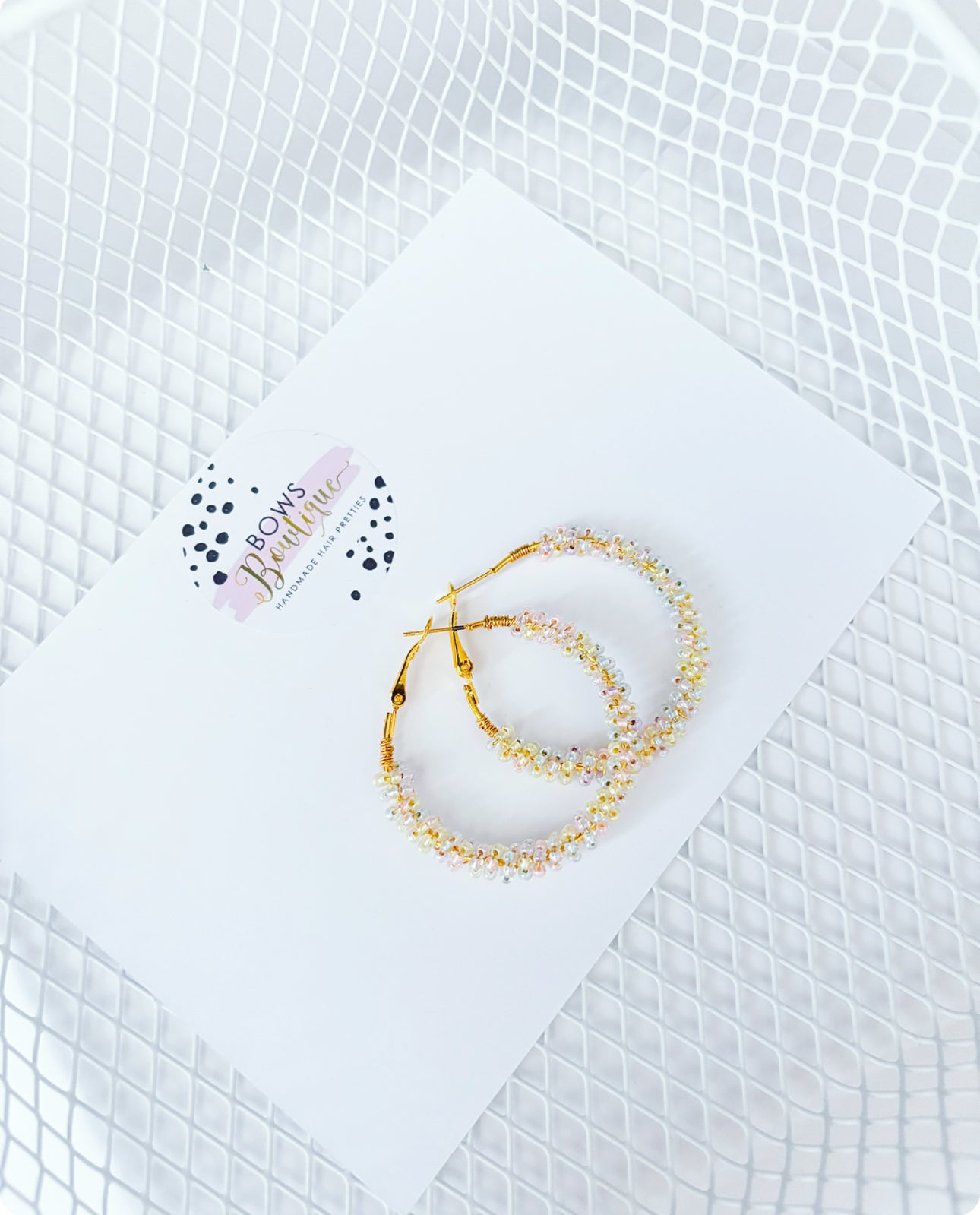 Pastel Macaroon Hoop Earrings