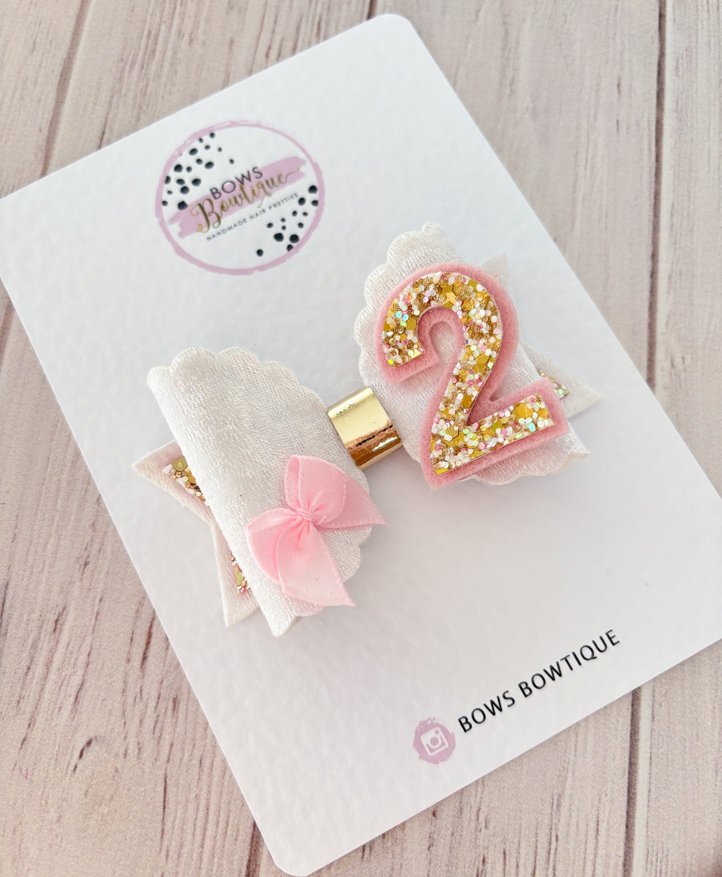 White Crushed Velvet Birthday Bow