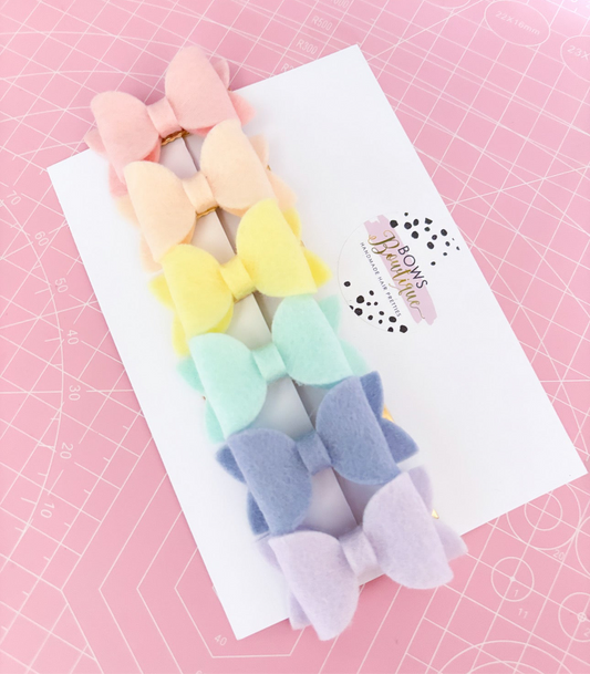 Pastel Rainbow Bows