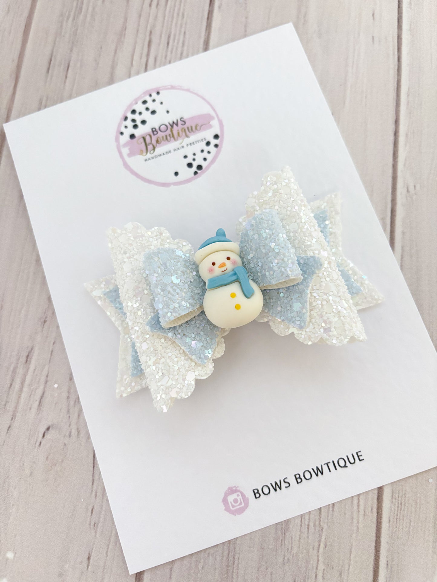 Cozy Snowman Bow