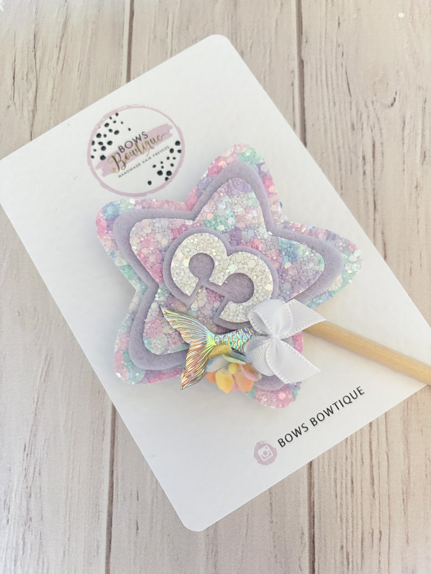 Glitzy Mermaid Badge/Wand