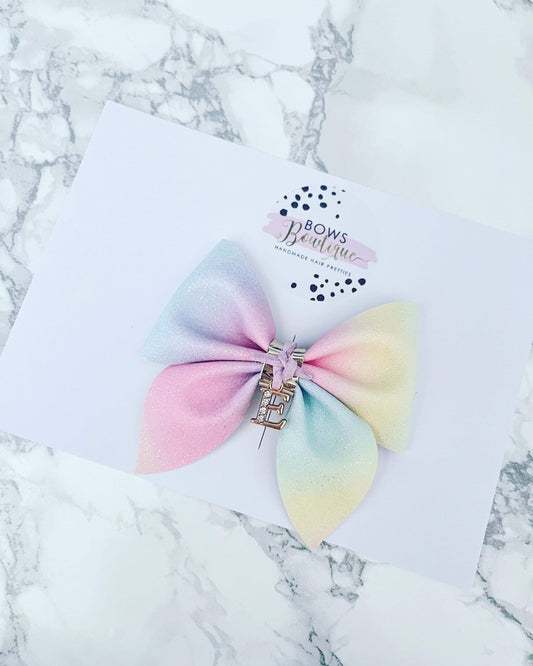 Pastel Rainbow Pinch Bow