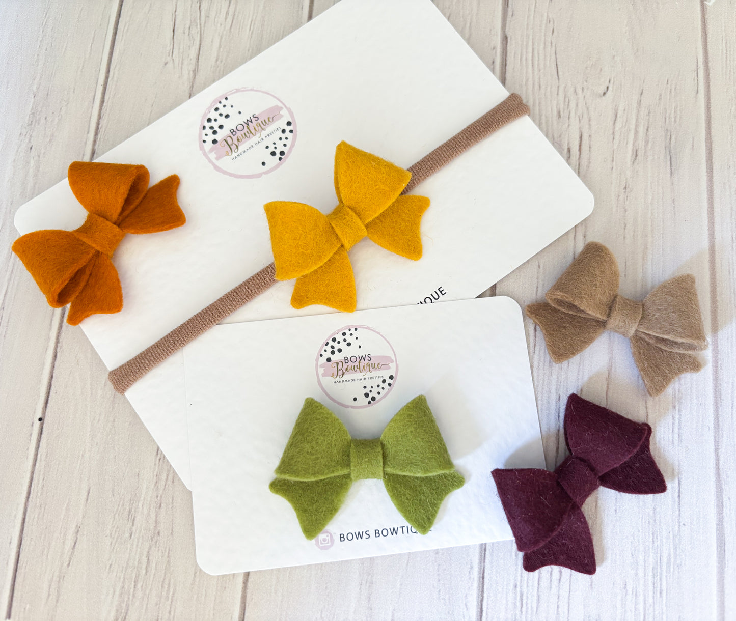 Autumn Fringe Bows