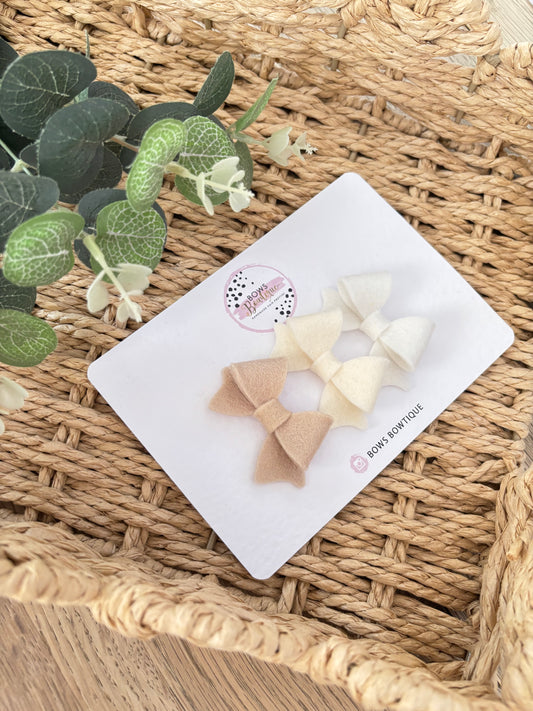Neutral Baby Bows