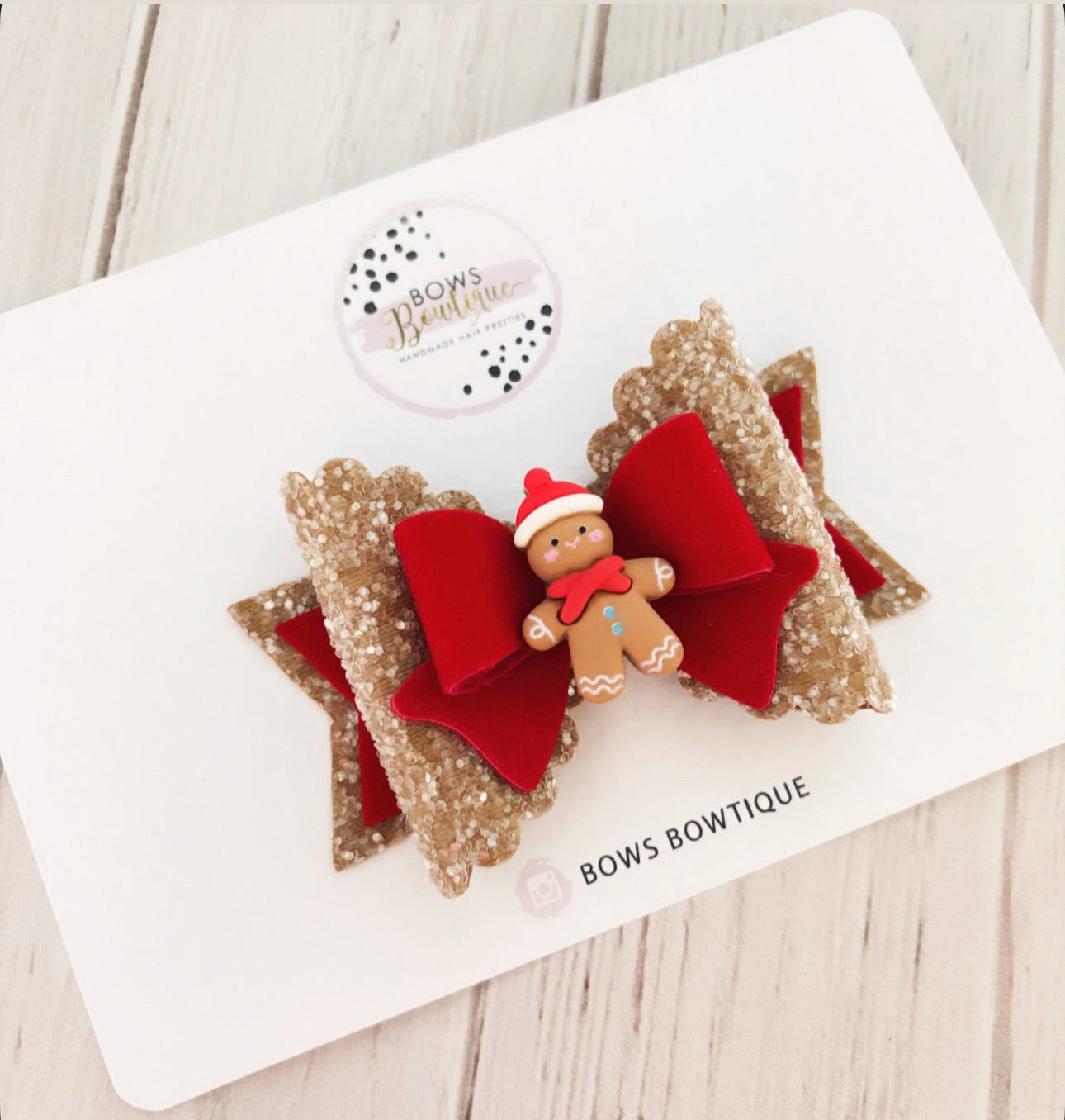 Gingerbread Bow/Snap