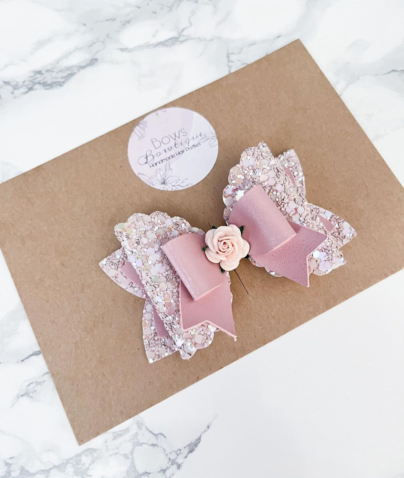 Nude Floral Bow