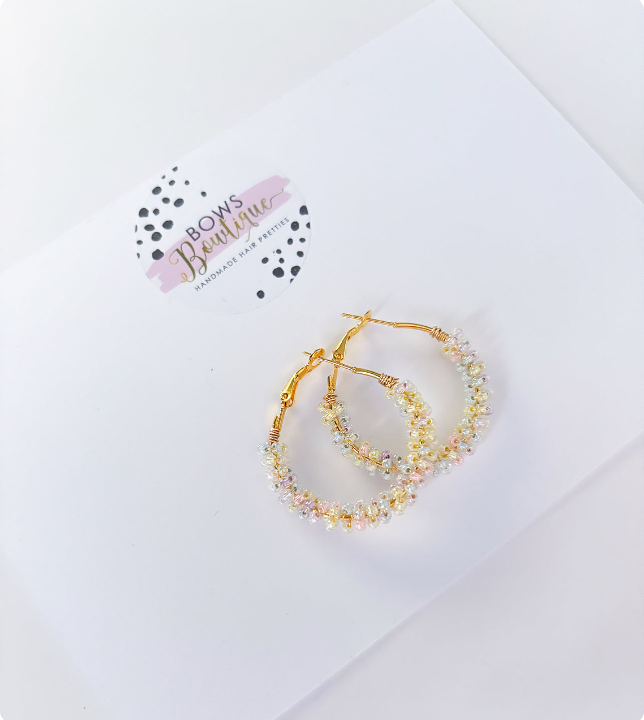 Pastel Macaroon Hoop Earrings