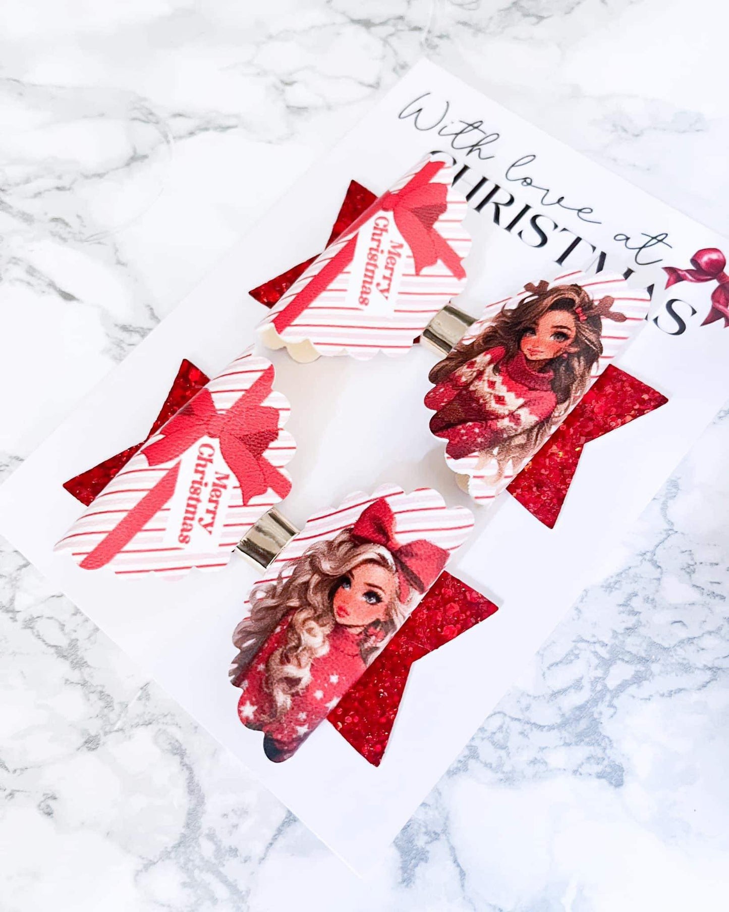 Christmas Doll Bows