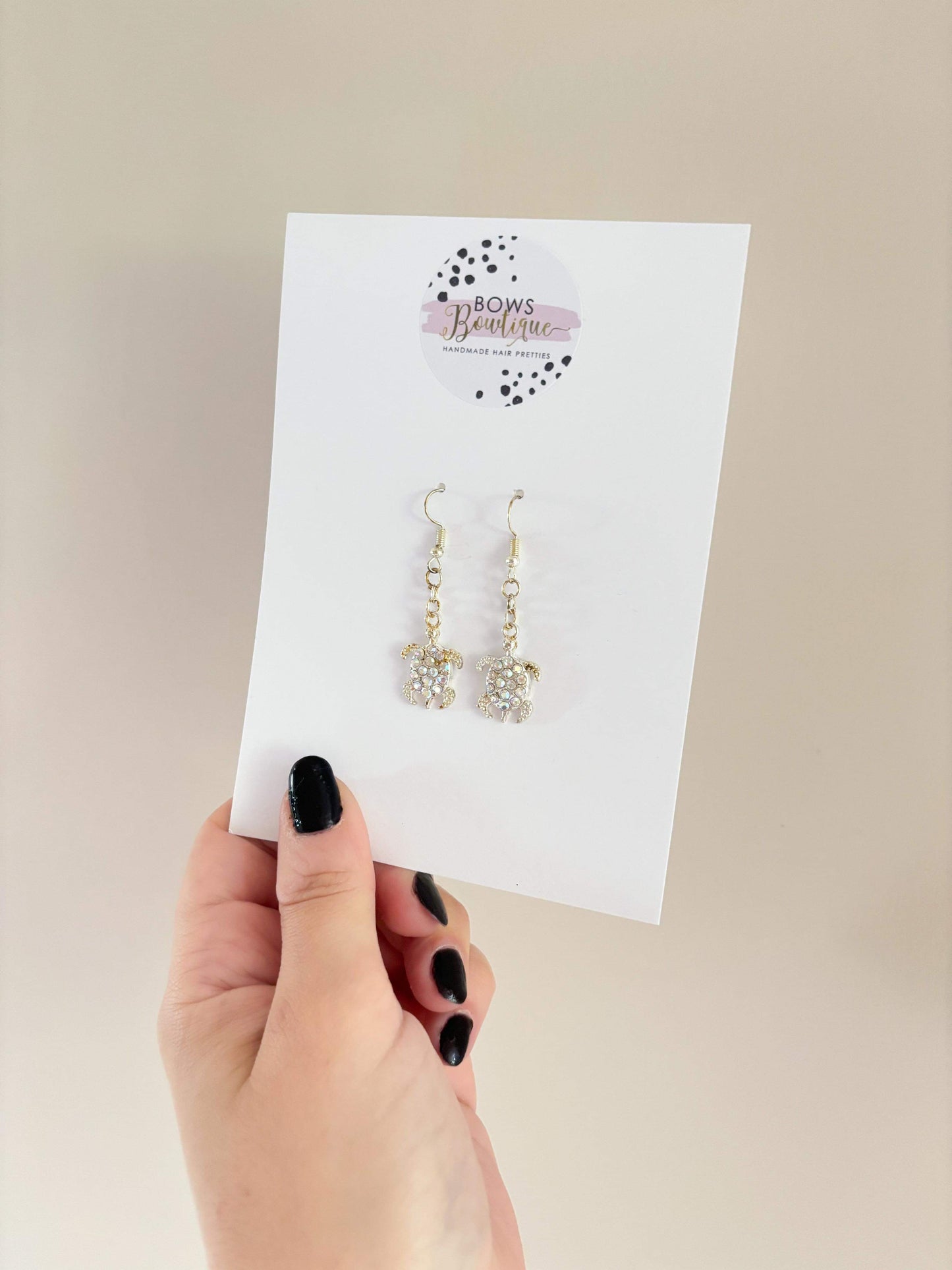 Silver Turtle Earrings