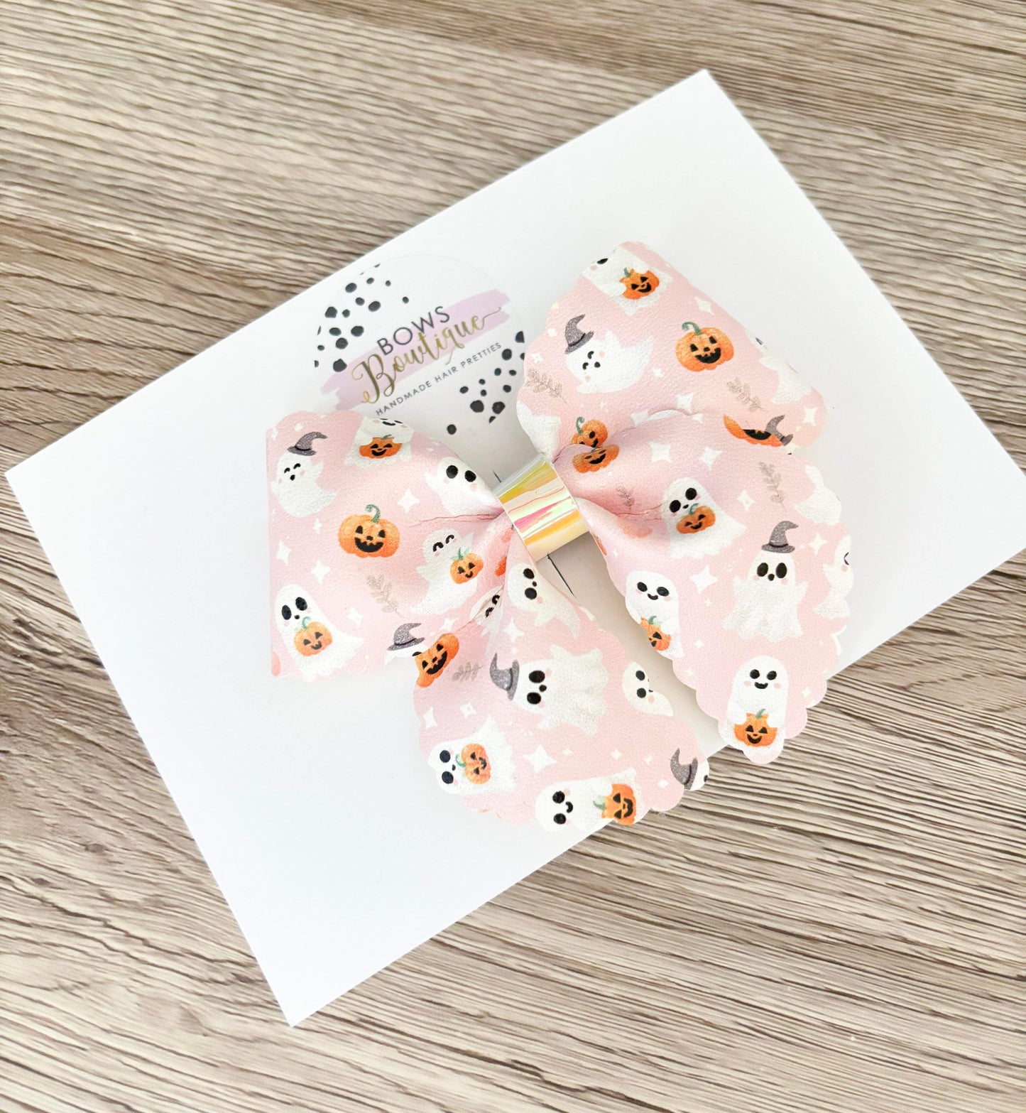 Frilly Twirl Ghosties & Pumpkins Bow
