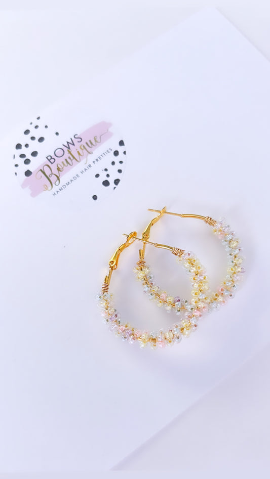 Pastel Macaroon Hoop Earrings