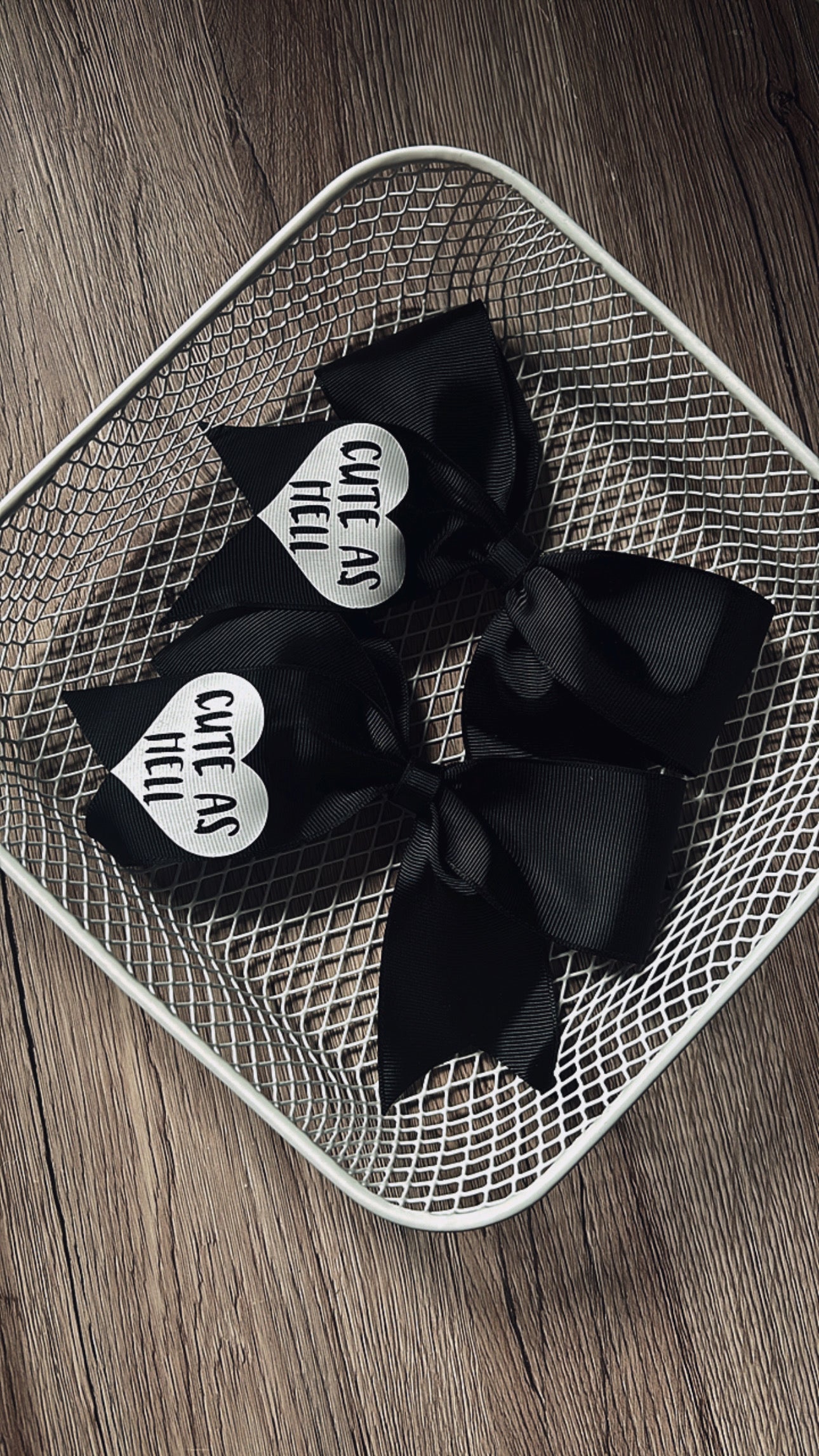 “Cute As Hell” Ribbon Hair Bow