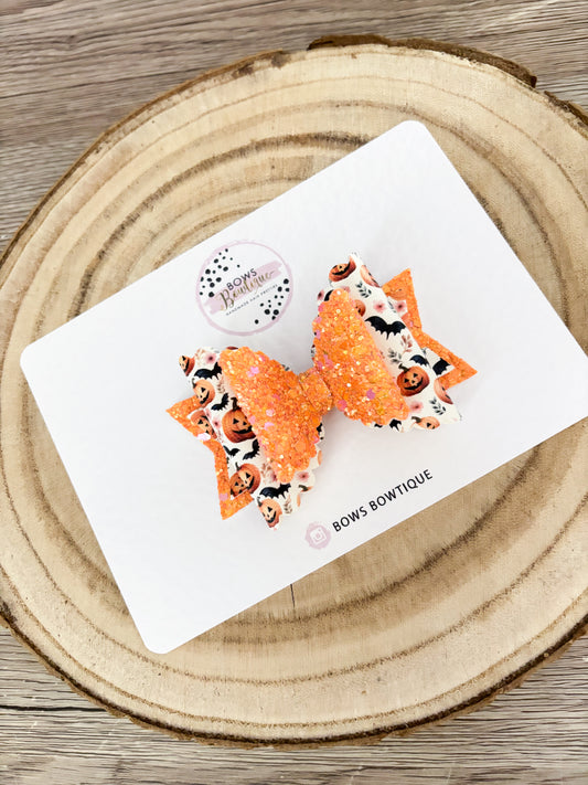 Bats & Pumpkins Bow