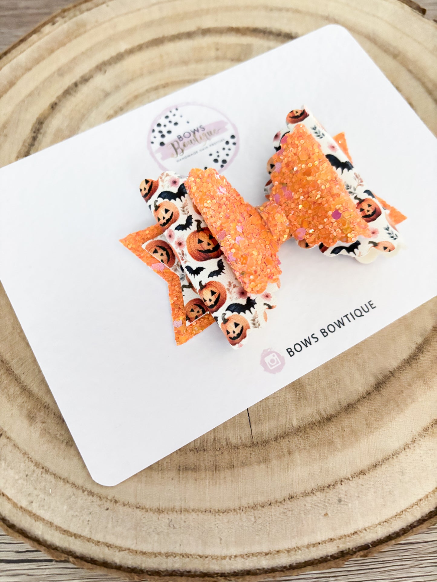 Bats & Pumpkins Bow