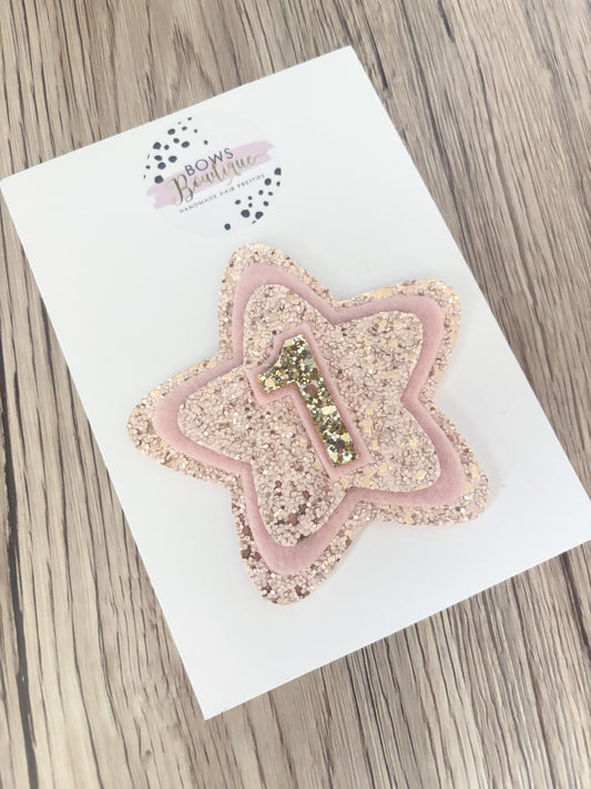Rose Gold & Pink Birthday Badge/Wand